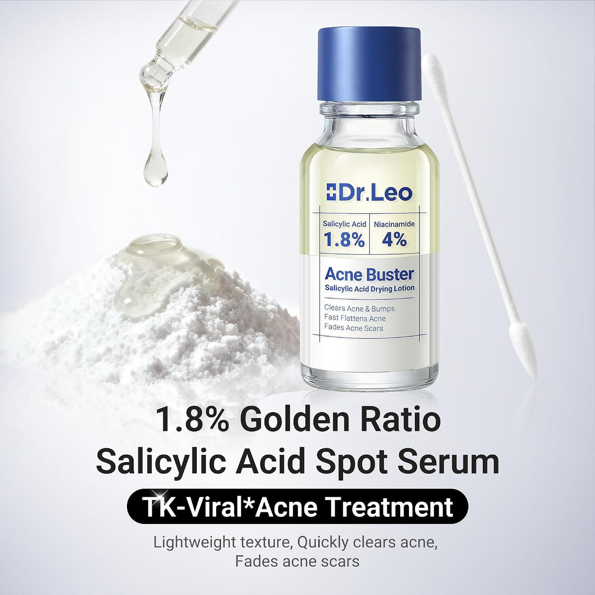 Powerful 1.8% Salicylic Acid Acne Spot Treatment - Fast-Acting Drying Lotion, 0.34 Oz