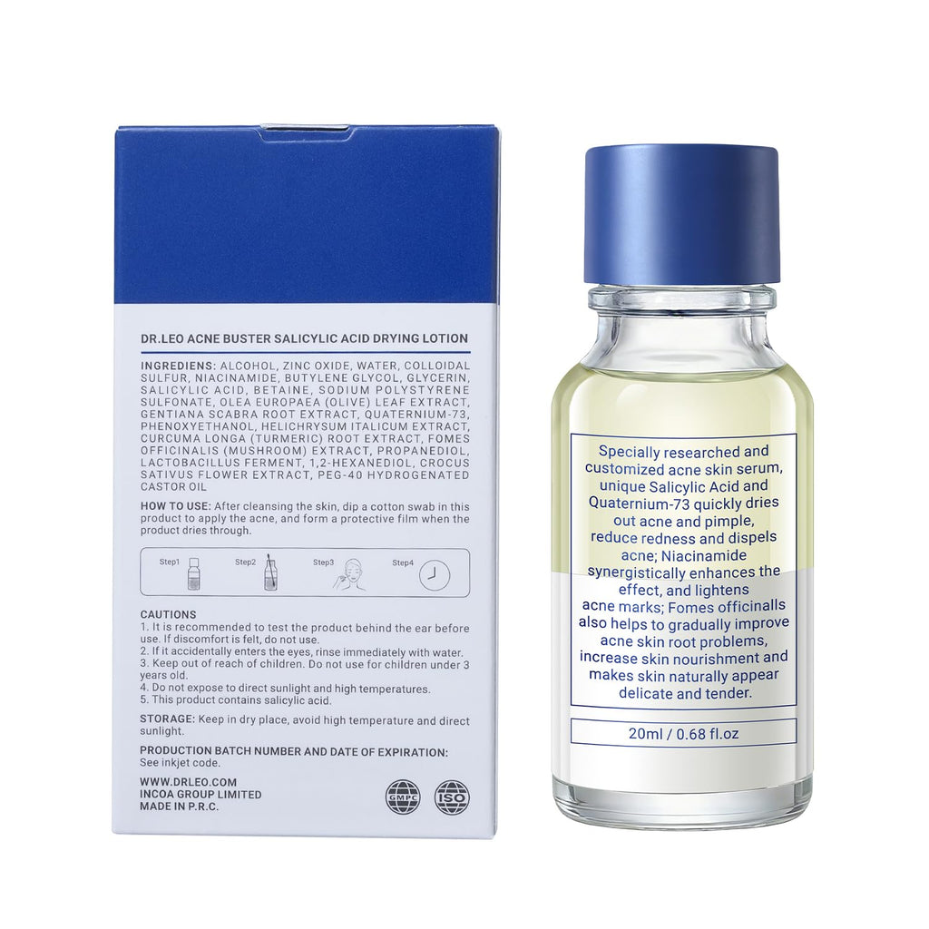 Powerful 1.8% Salicylic Acid Acne Spot Treatment - Fast-Acting Drying Lotion, 0.34 Oz