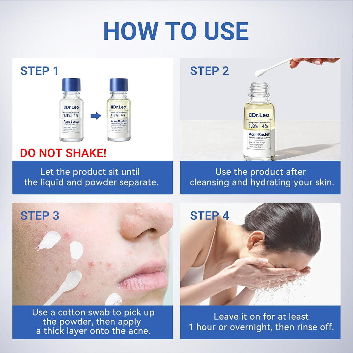 Powerful 1.8% Salicylic Acid Acne Spot Treatment - Fast-Acting Drying Lotion, 0.34 Oz